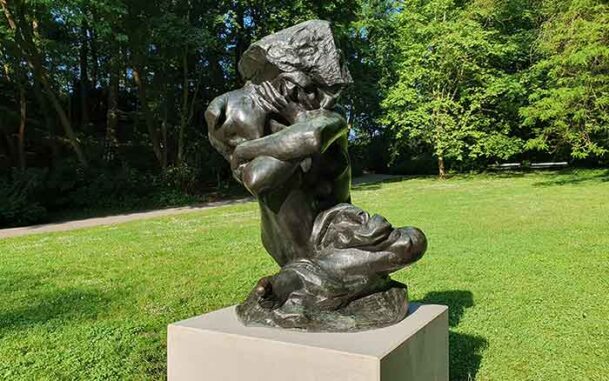sculpture by Auguste Rodin Caryatid with stone