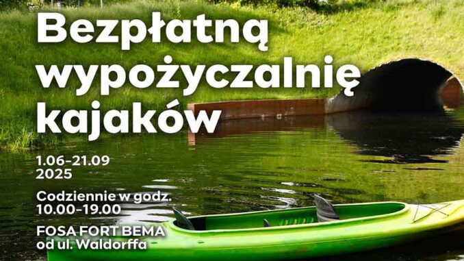bezpłatna-wypożyczalnia-kajaków-na-Forcie-Bema Bezpłatna wypożyczalnia kajaków na Forcie Bema