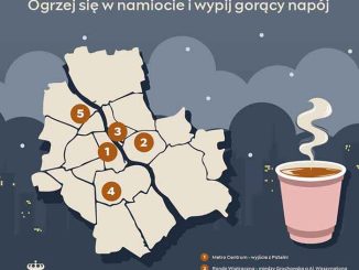 Ciepłe Punkty Warszawy - Ogrzewane namioty z gorącymi napojami w stolicy